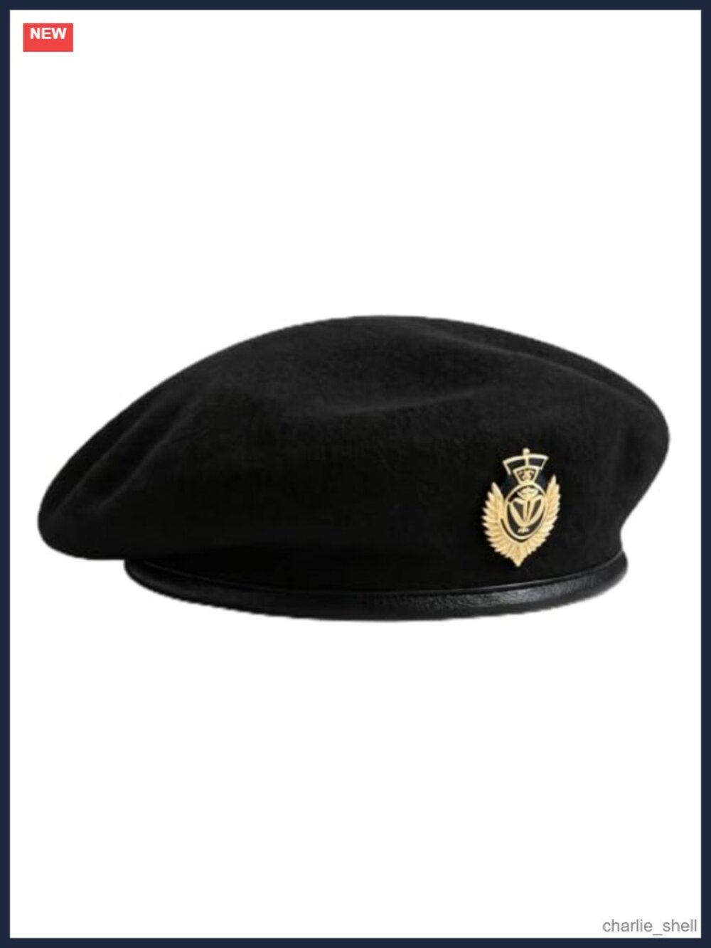Wool French Beret Hat Military Style Adjustable Unisex